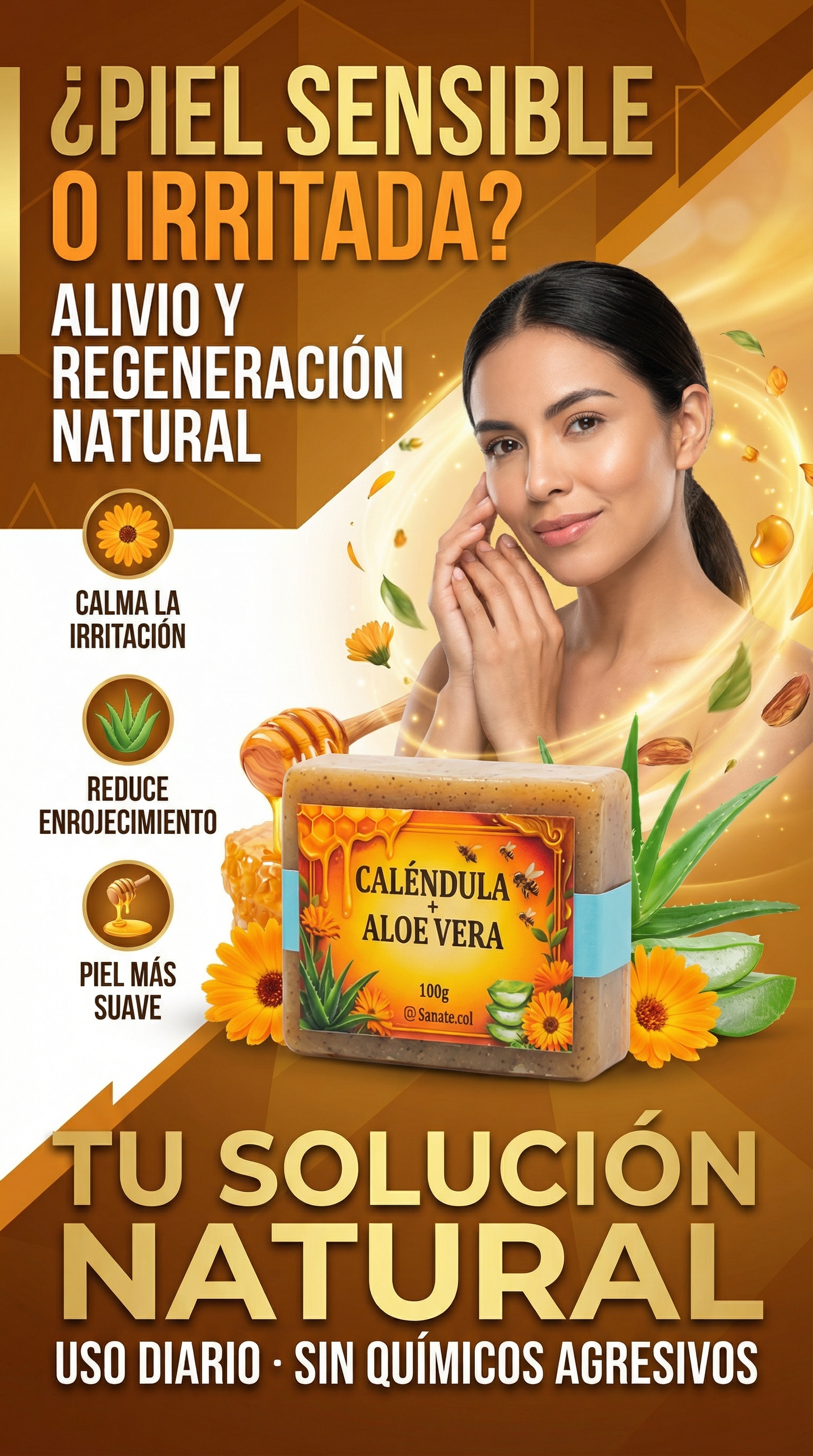 Jabón Caléndula + Aloe Vera SÁNATE