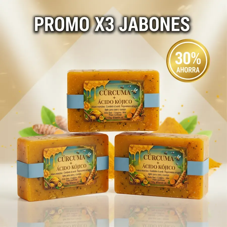 COMBO X3 JABONES DE CÚRCUMA 100g