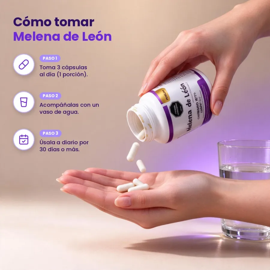 MELENA DE LEÓN PREMIUM X100 · CONCENTRACIÓN AL MÁXIMO